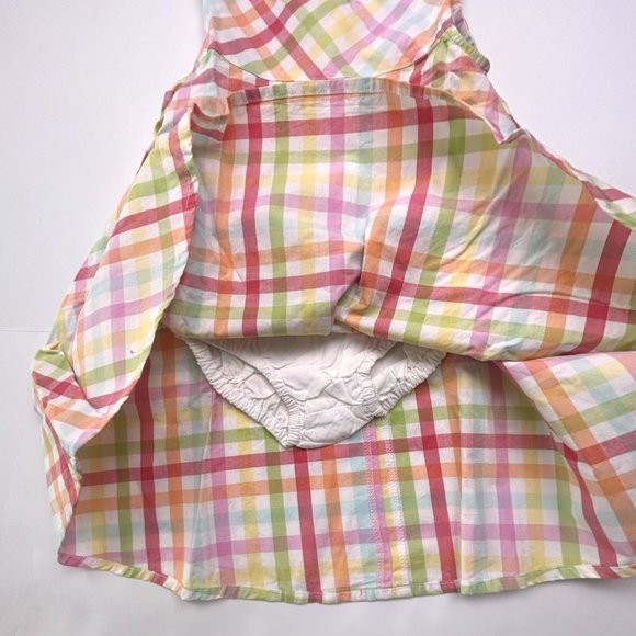 NWT Gymboree Girl Rainbow Plaid Woven Dress Size 3T - Picture 2 of 3